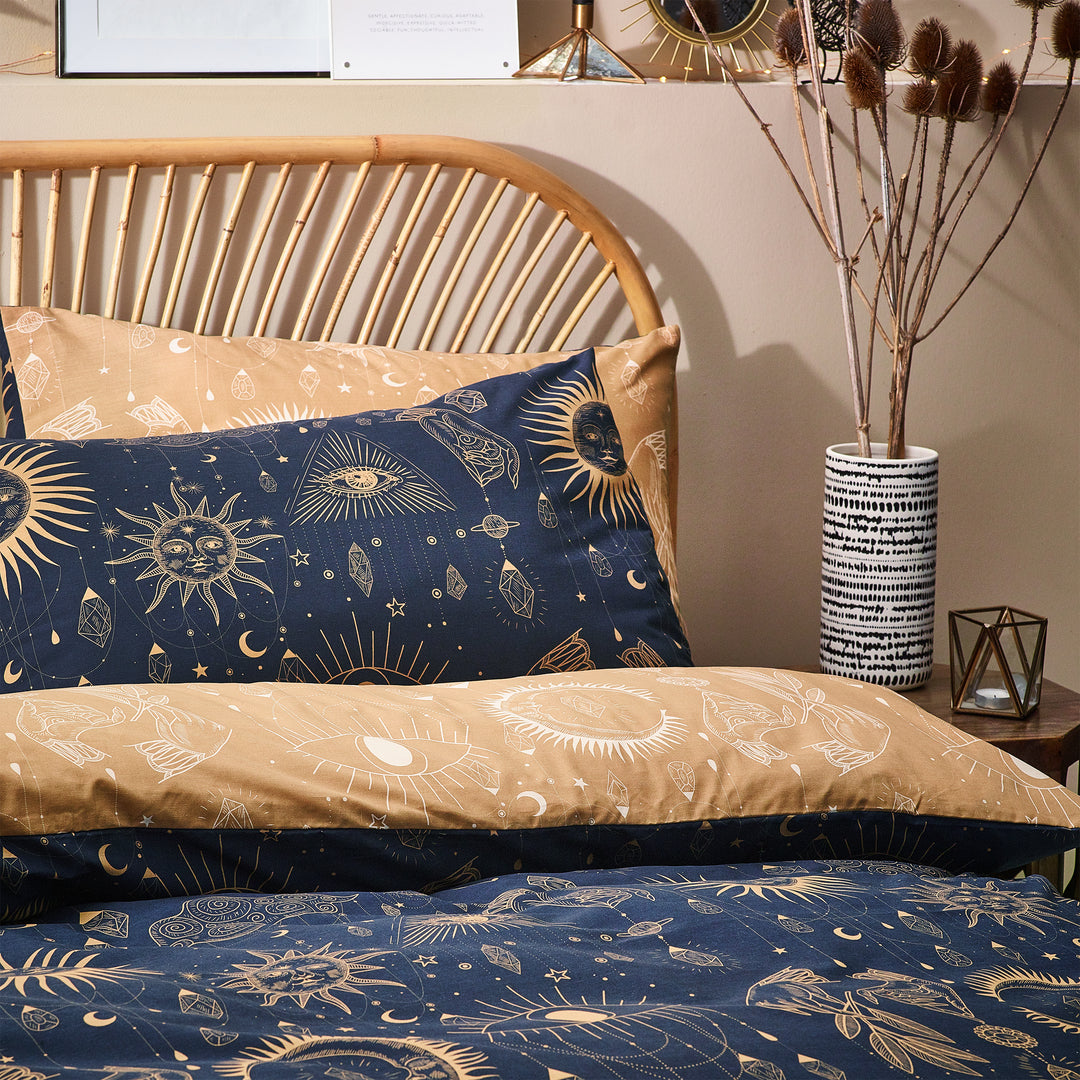 Constellation Single Duvet Set Gold/Navy - image 3