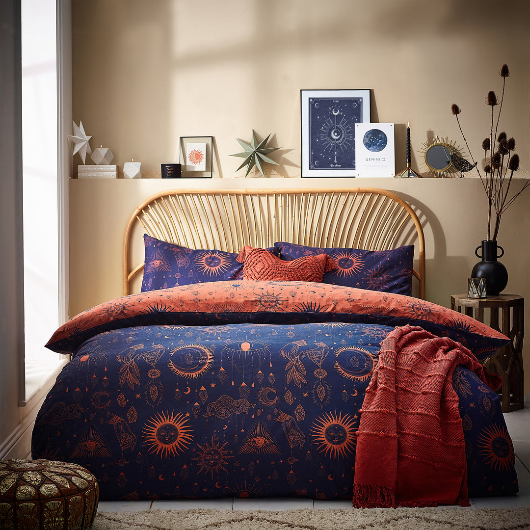 Constellation King Size Duvet Set Bronze/Navy
