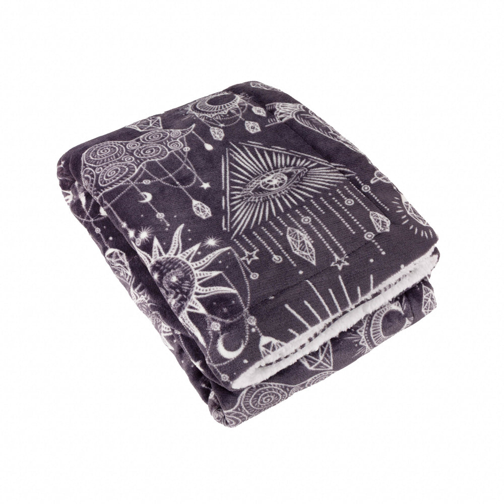 Constellation 130x180 Sherpa Throw Charcoal/Cream - image 2