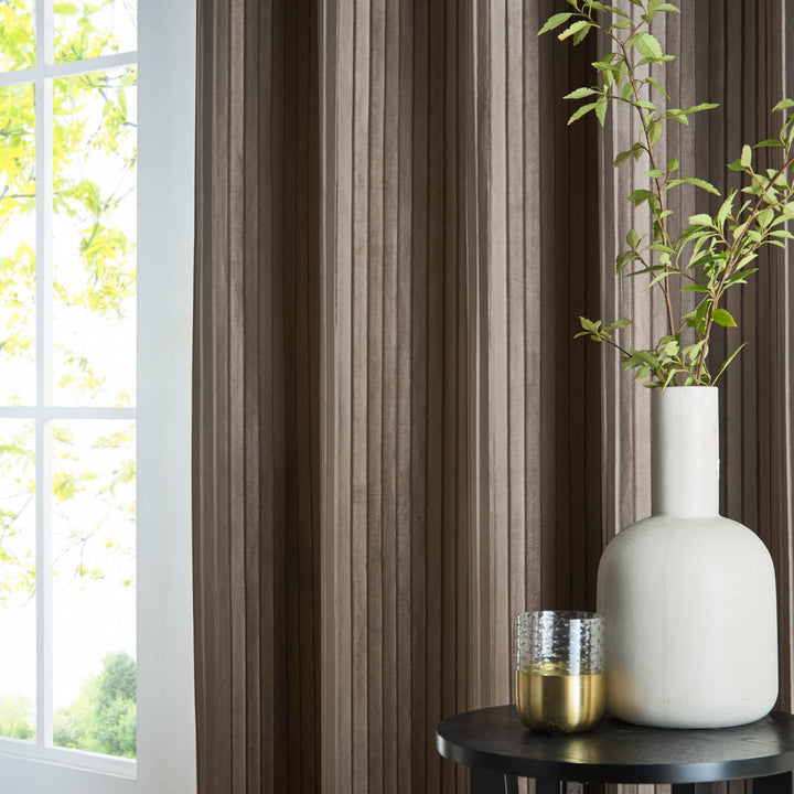 CORINTHIAN 228X137 EYELET CURTAINS MINK