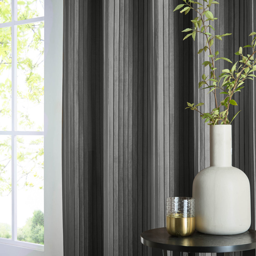 CORINTHIAN 228X137 EYELET CURTAINS GREY