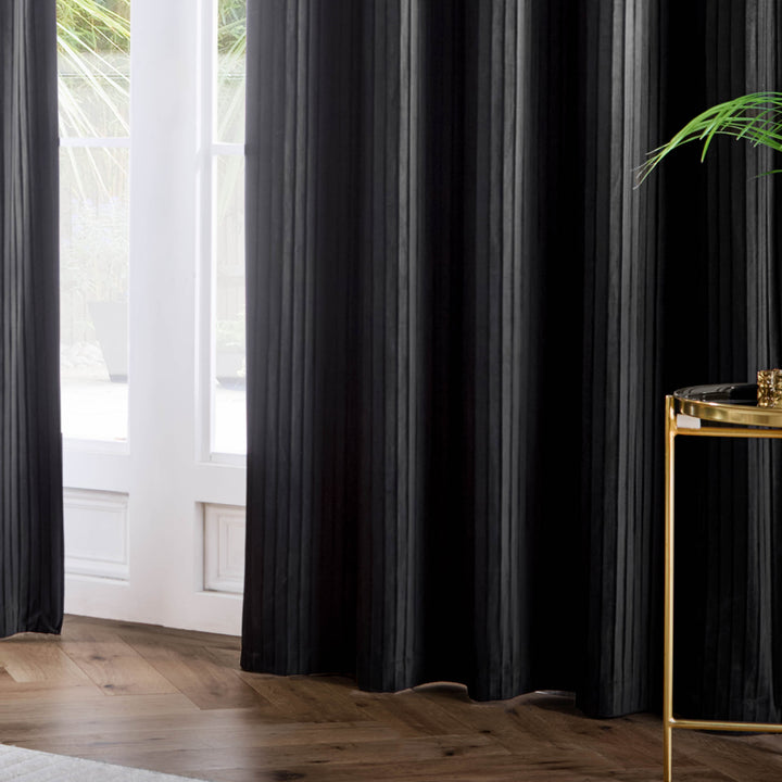Corinthian 228x182 Eyelet Curtains Black - image 5