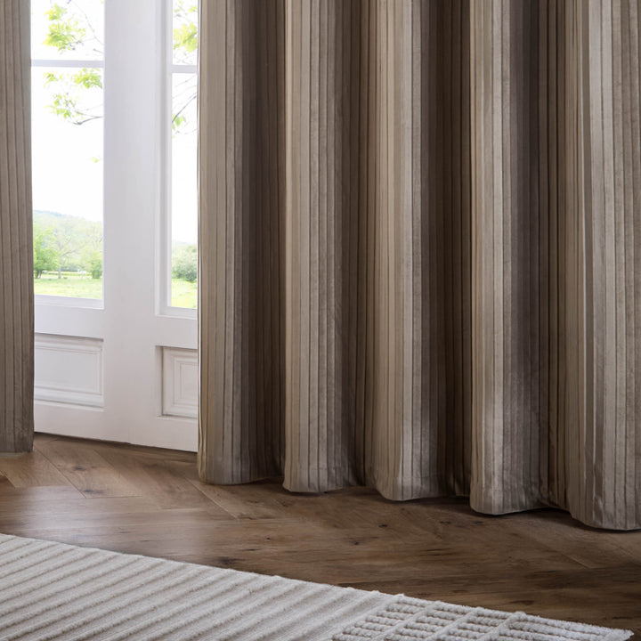 Corinthian 117x137 Eyelet Curtains Mink - image 5