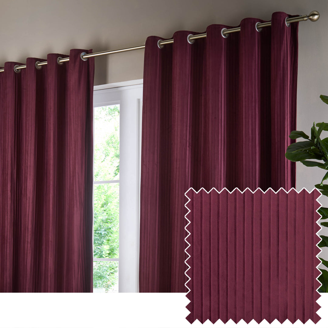Corinthian 117x182 Eyelet Curtains Merlot