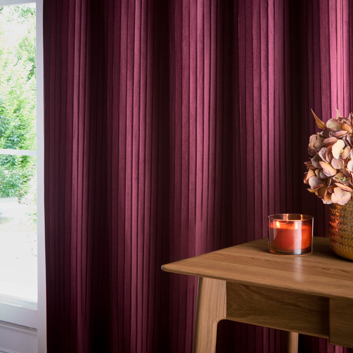 CORINTHIAN 228X137 EYELET CURTAINS MERLOT