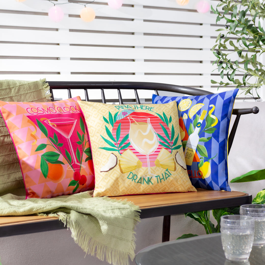 Cosmo O Clock 43x43 Outdoor Cushion Case Pink - image 5