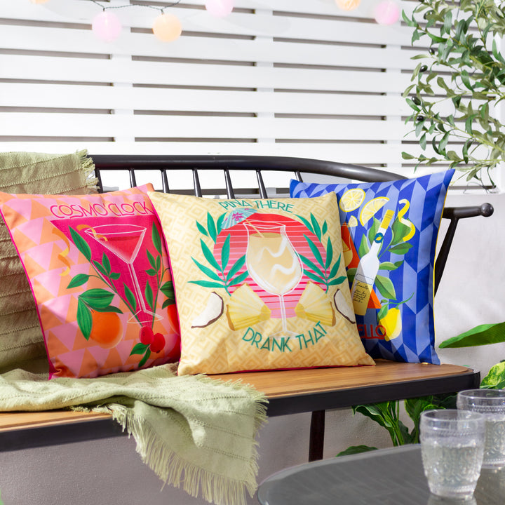 Cosmo O Clock 43x43 Outdoor Cushion Case Pink - image 5