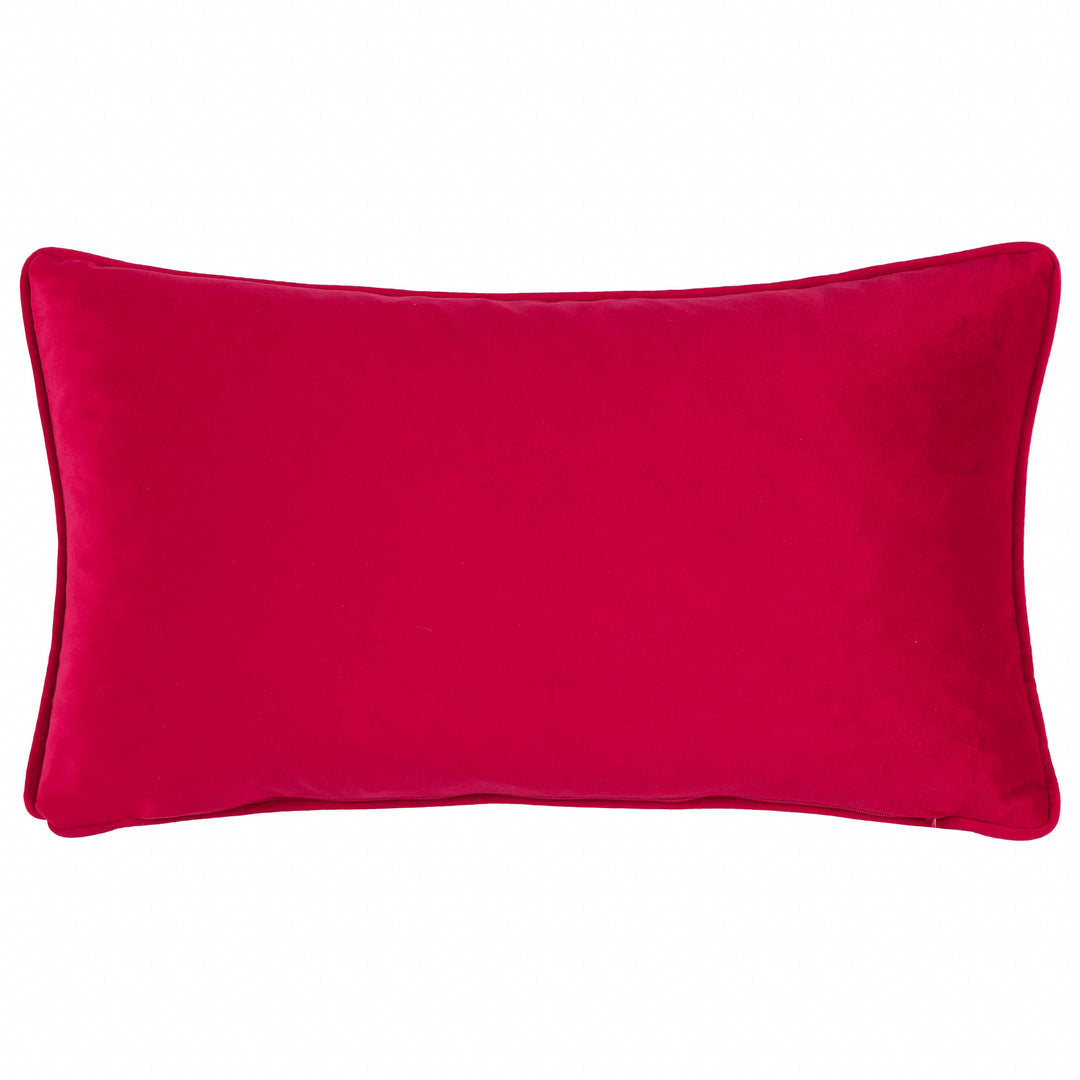 COTSWOLD CHRISTMAS 30X50 CUSHION CASE CREAM/BURGUNDY