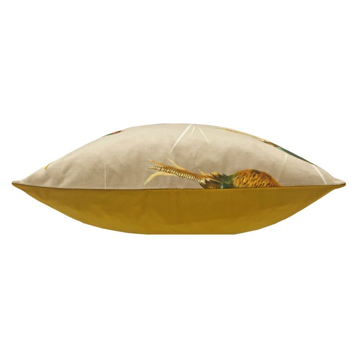 COUNTRY FLYING PHEASANTS 43X43 CUSHION CASE MINK