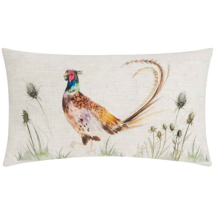 COUNTRY PHEASANT 30X50 CUSHION CASE NATURAL