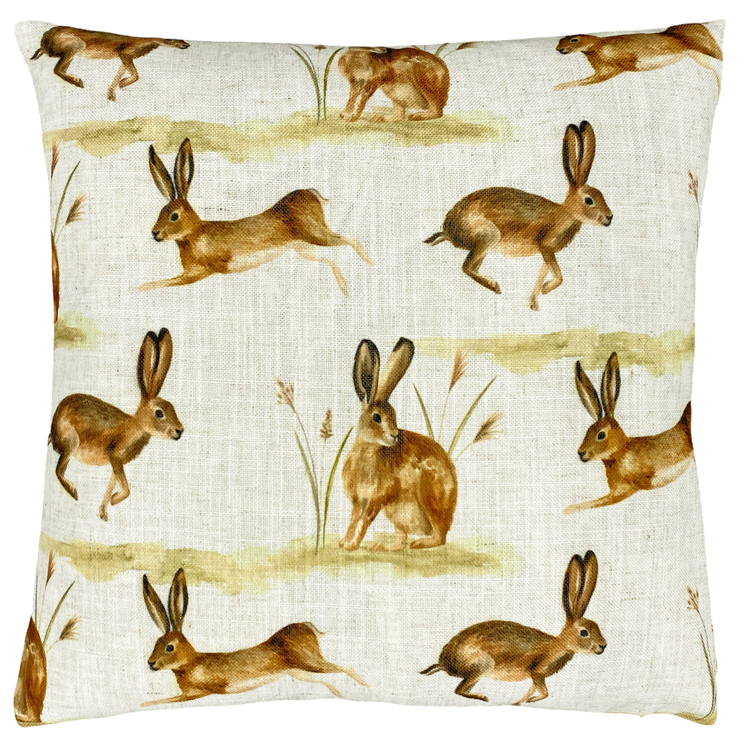 Country Running Hares 43x43 Cushion Case Multi - image 2