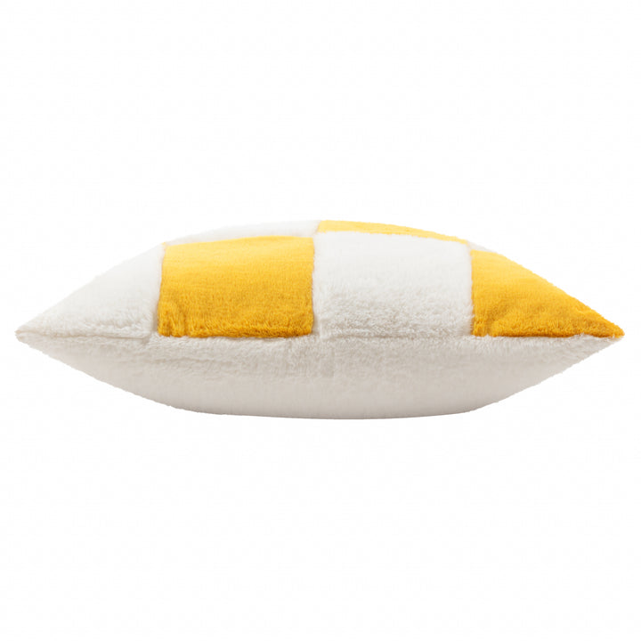 COZEE CHECK 50X50 CUSHION CASE YELLOW
