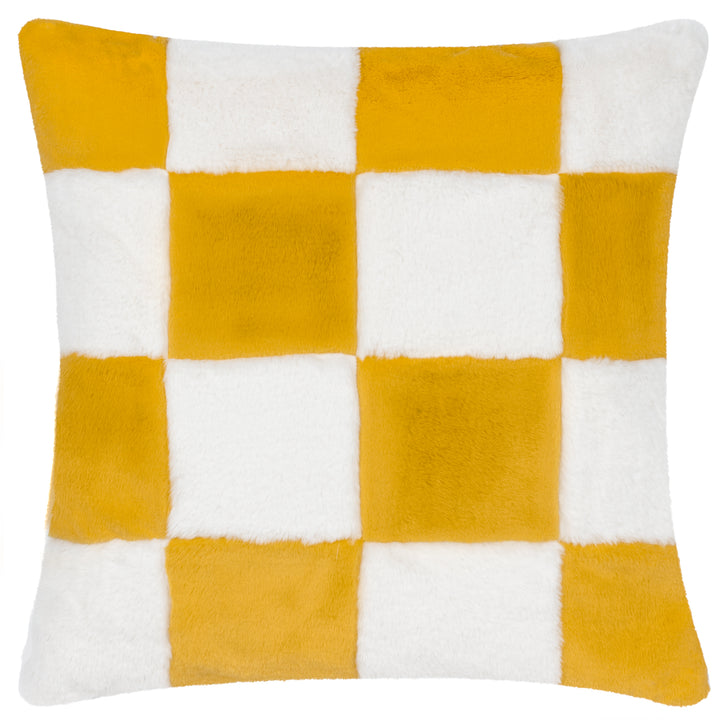 COZEE CHECK 50X50 CUSHION CASE YELLOW