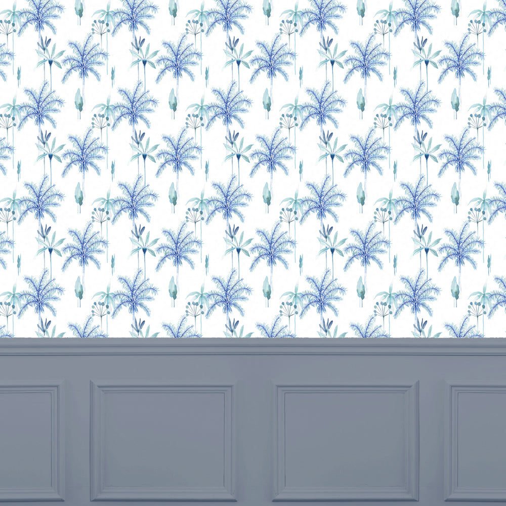 Cozzo Wallpaper Cobalt Sample - image 2