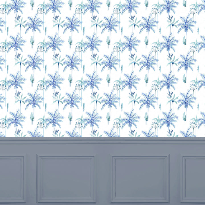 Cozzo Wallpaper Cobalt Sample - image 2