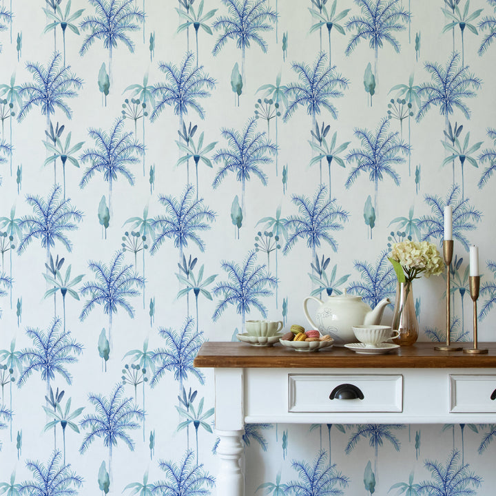 Cozzo Wallpaper Cobalt Sample