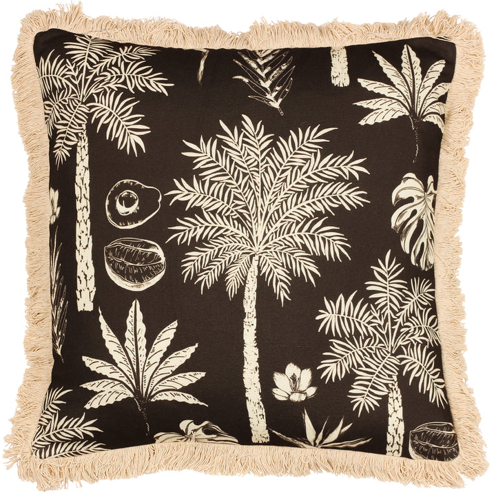 COLONIAL PALM 45X45 CUSHION CASE ESPRESSO