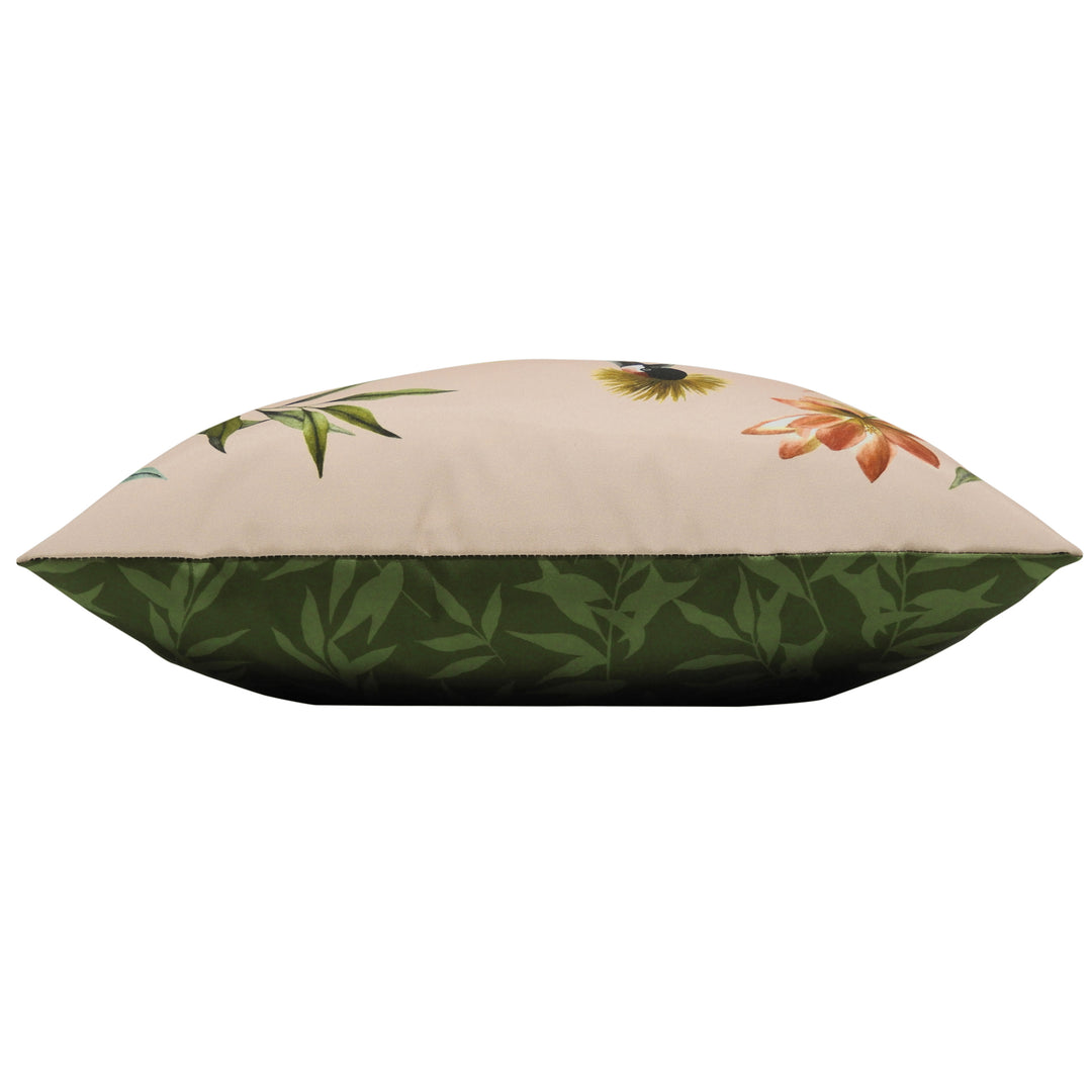 Cranes 43x43 Outdoor Cushion Cover Blush/Forest - image 3