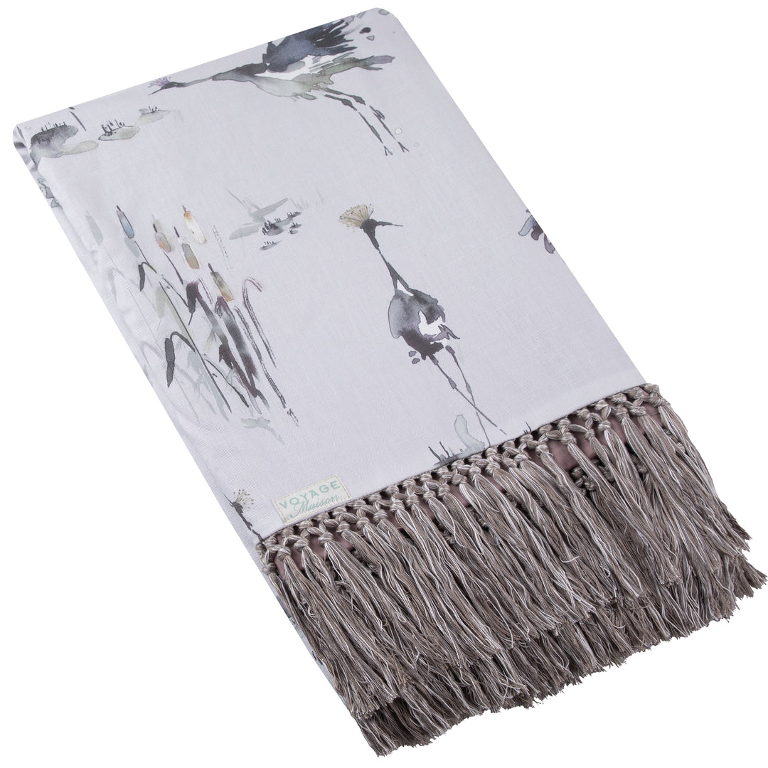 CRANES 136X200 THROW IRONSTONE
