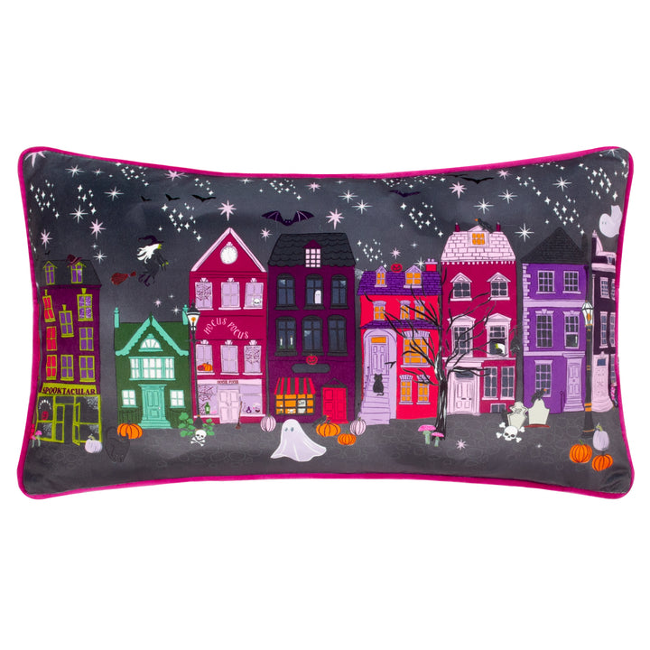 CREEPY TOWN 30X50 CUSHION CASE CHARCOAL BLACK