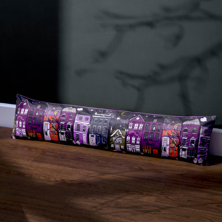 Creepy Town Draught Excluder Charcoal Black