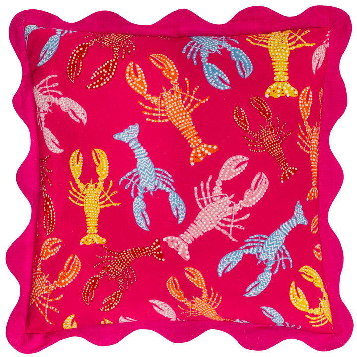 CRUSTACEANS 50X50 CUSHION CASE PINK