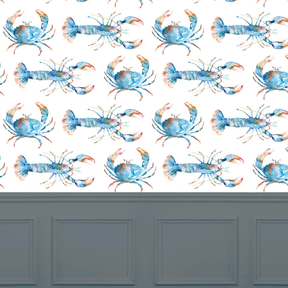 Crustaceans Wallpaper Cobalt - image 2