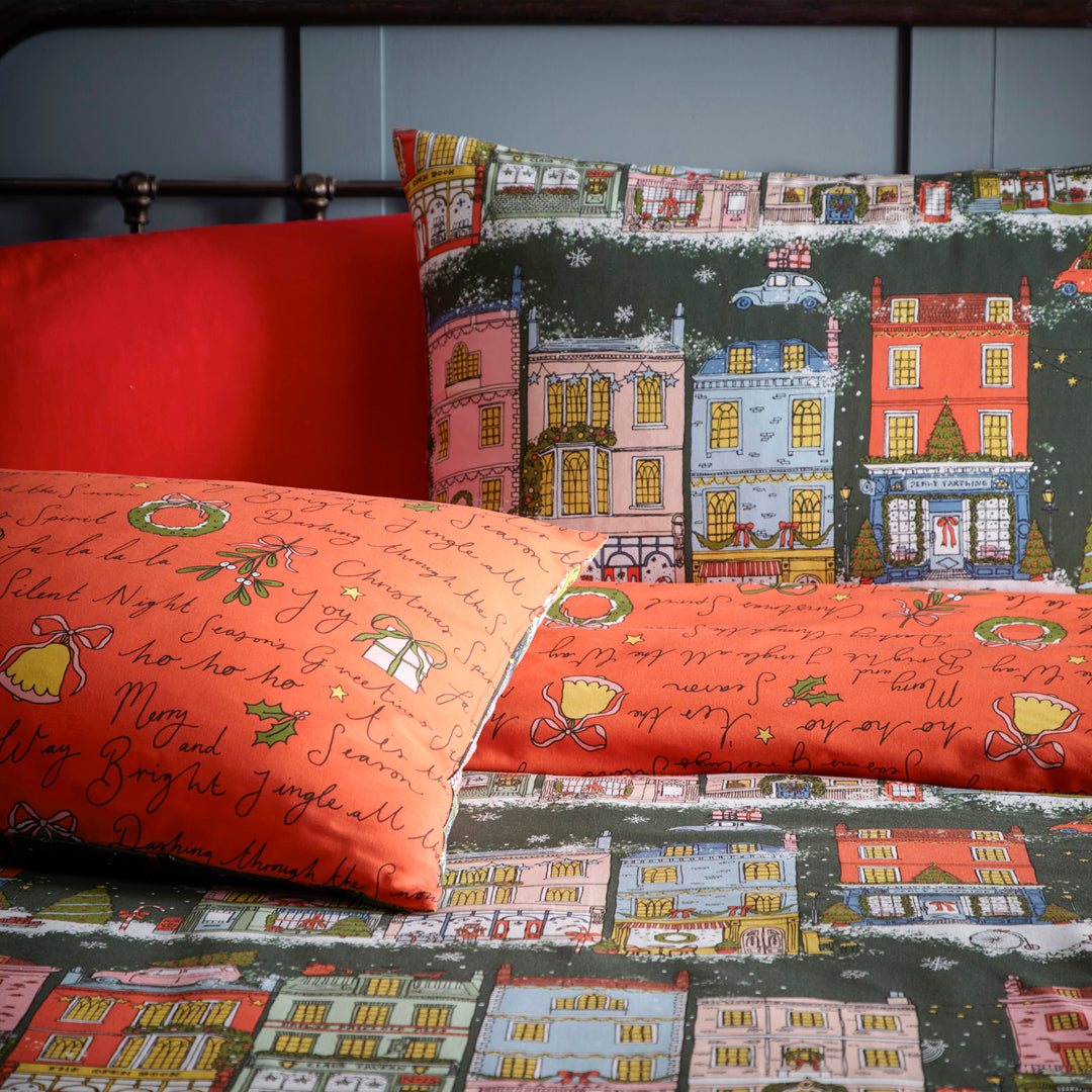 CHRISTMAS SPIRIT SINGLE DUVET SET GREEN