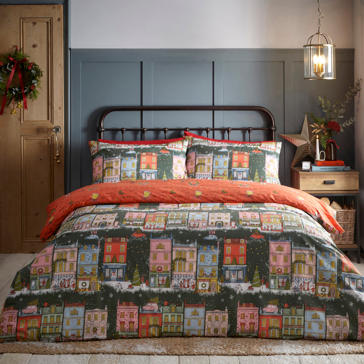 Christmas Spirit King Size Duvet Set Green - image 4
