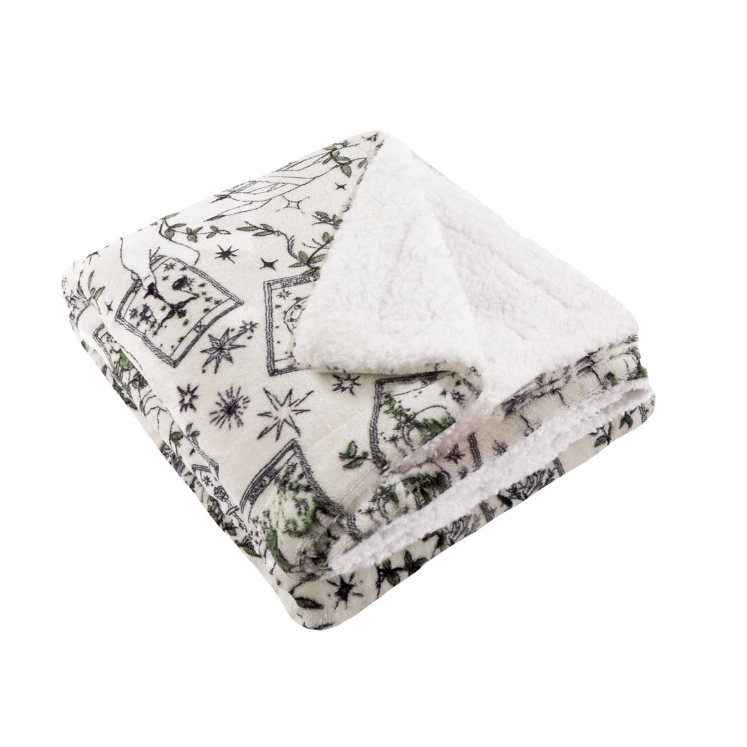 Celestial Stories 130x180 Sherpa Throw Green - image 3