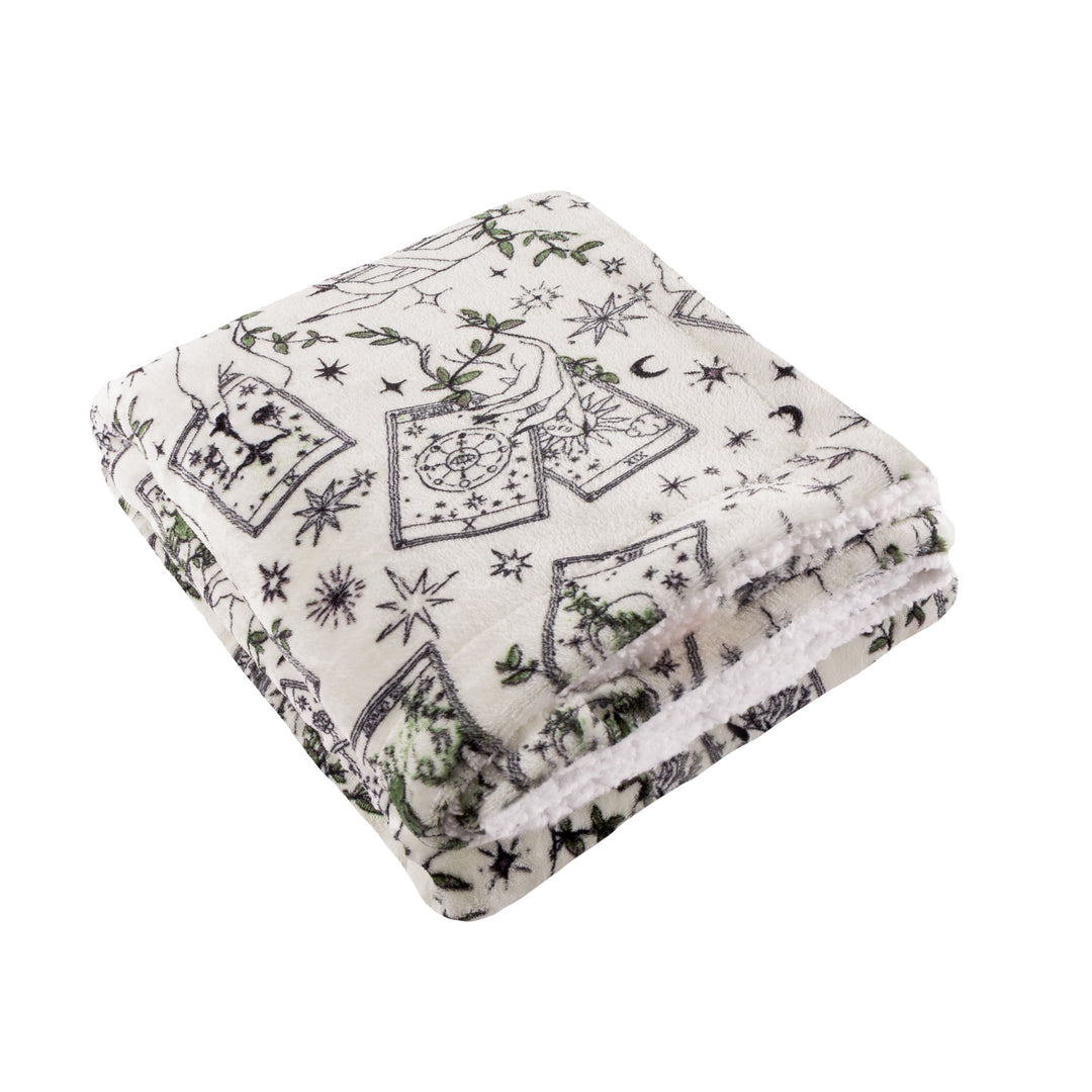 Celestial Stories 130x180 Sherpa Throw Green - image 2