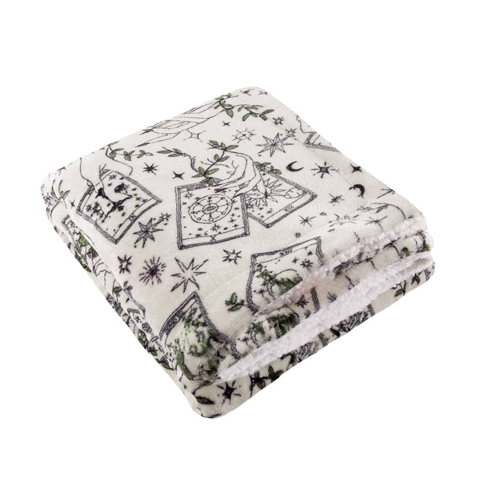Celestial Stories 130x180 Sherpa Throw Green - image 2
