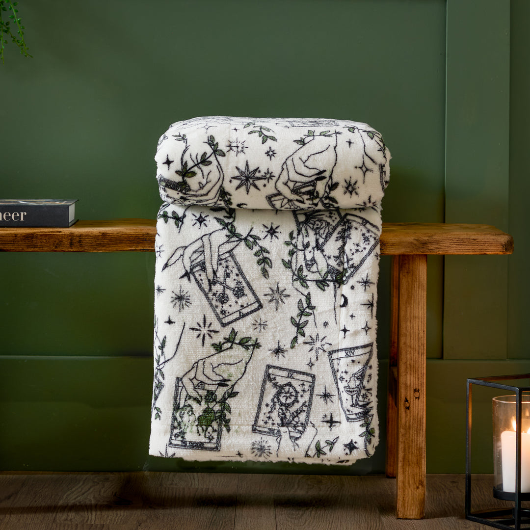 Celestial Stories 130x180 Sherpa Throw Green