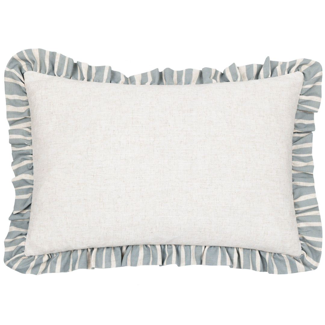 CARMON STRIPE 40X60 CUSHION CASE LINEN/BLUE