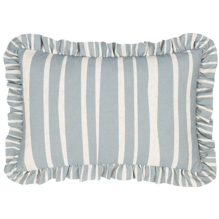 CARMON STRIPE 40X60 CUSHION CASE LINEN/BLUE