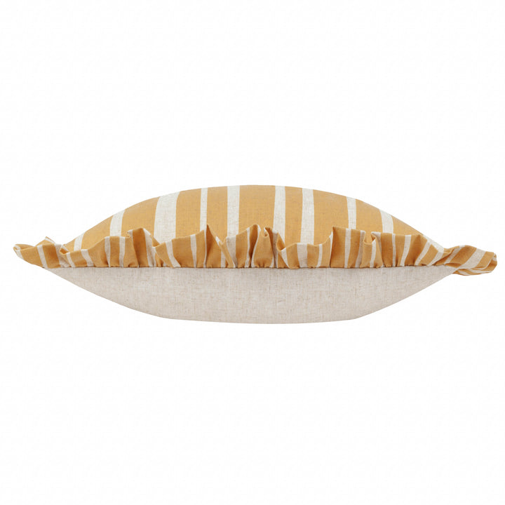 CARMON STRIPE 40X60 CUSHION CASE LINEN/OCHRE
