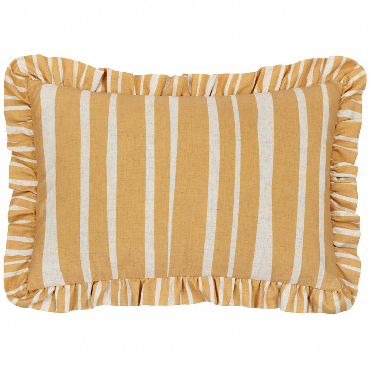 CARMON STRIPE 40X60 CUSHION CASE LINEN/OCHRE