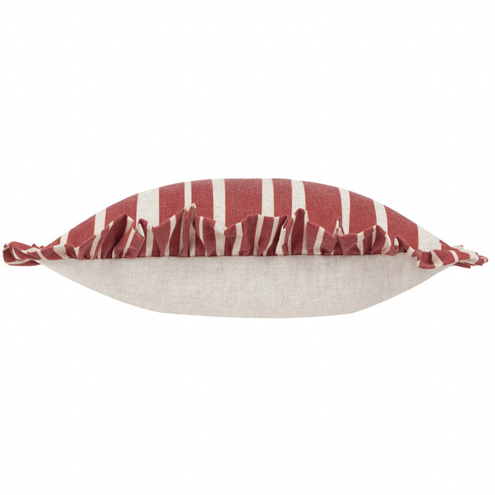 CARMON STRIPE 40X60 CUSHION CASE LINEN/RED