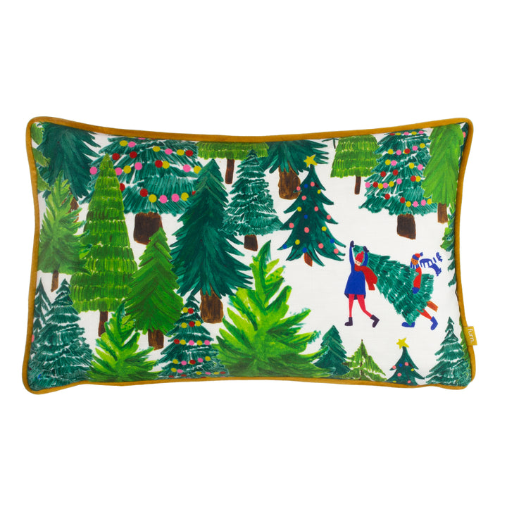 CHRISTMAS TOGETHER TREE DAY 30X50 CUSHION CASE MULTI