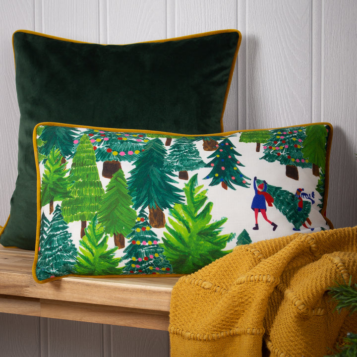 CHRISTMAS TOGETHER TREE DAY 30X50 CUSHION CASE MULTI