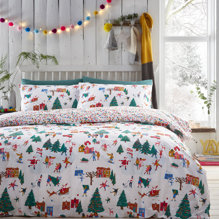 CHRISTMAS TOGETHER SUPER KING DUVET SET MULTI