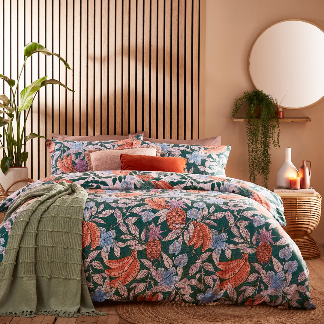 Cypressa Super King Duvet Set Jade