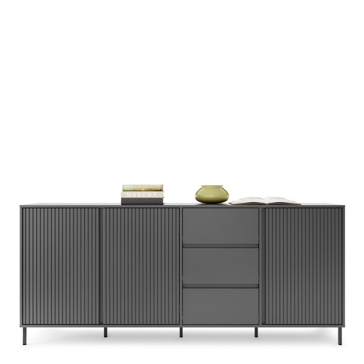 Avenal Sideboard 3 Door 3 Drawer in Anthracite
