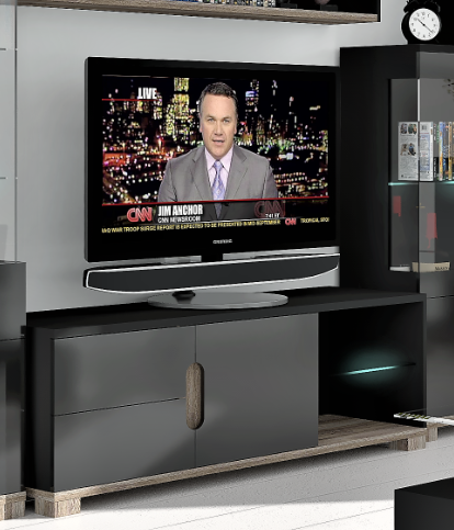 Tulip TV unit Black Gloss