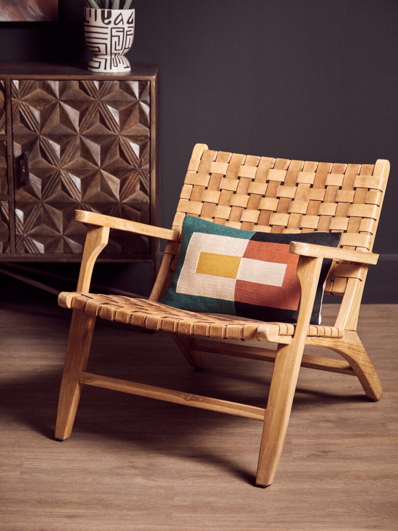 Dove Multi Coloured Rectangular Cushion