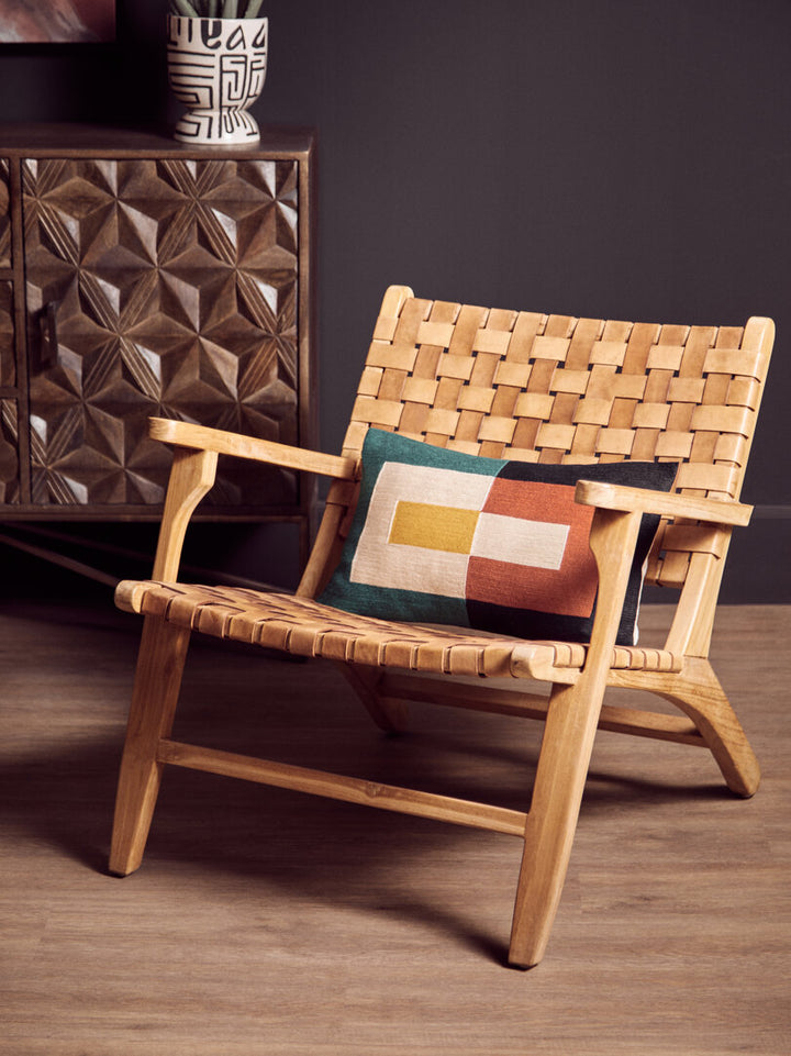 Dove Multi Coloured Rectangular Cushion