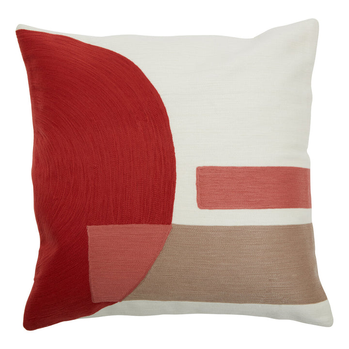 Dove Red And White Tonal Cushion