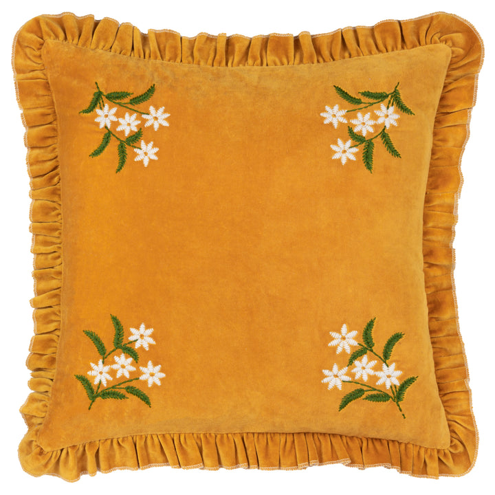 DAISY FRILL 45X45 CUSHION CASE GOLD