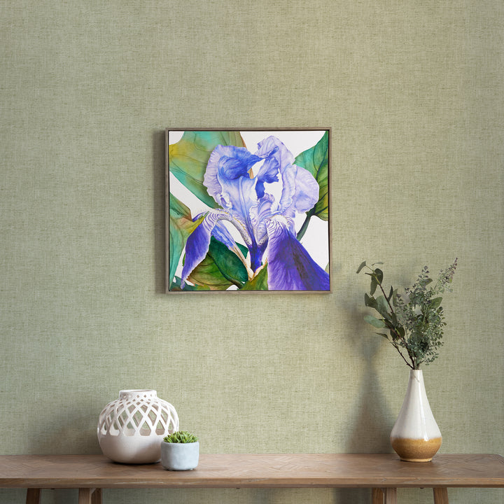 FRAMED CANVAS STONE DARWEN CORNFLOWER 49X49