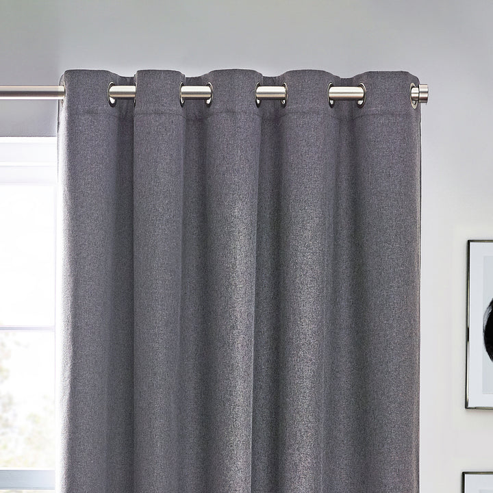 DAWN 229X137 EYELET CURTAIN CHARCOAL